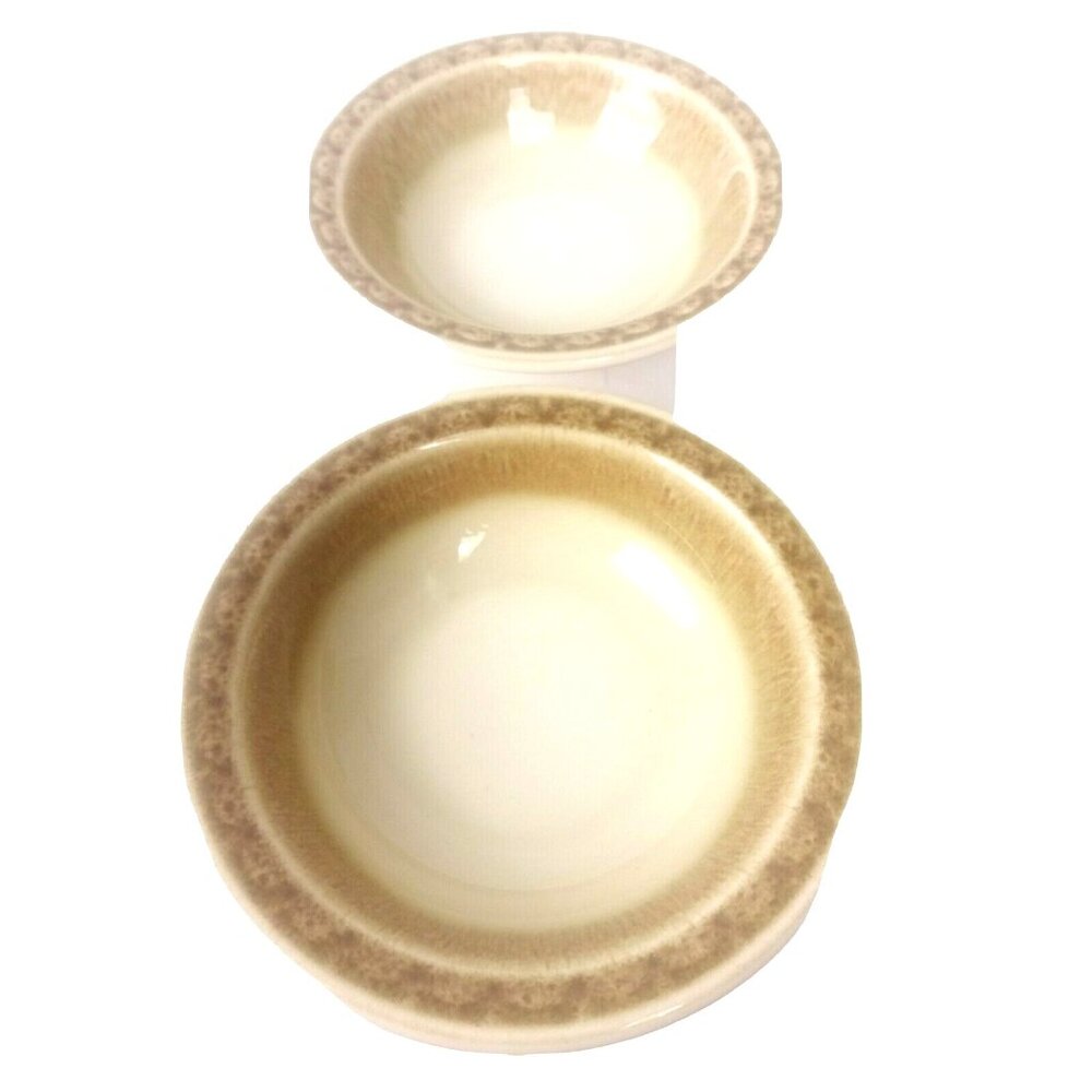 Syracuse China Fruit Bowls Sauce Dessert 2 pc Cinnamon Pattern Vintage - Picture 2 of 8